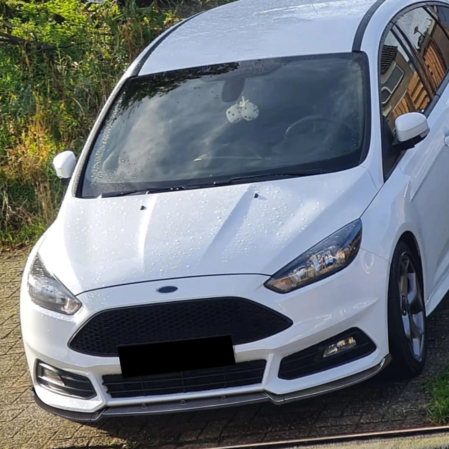 💫ART.8764 Splitter Anteriore Fibra di Carbonio Per Ford Focus ST MK3.5 2015-2018💫