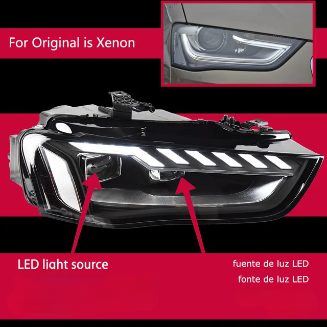 ⭐ COPPIA FARI FULL LED ADATTO PER A4 b8 restyling 12-16 H7⭐