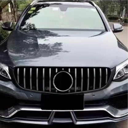 💫ART.5114 Griglia Anteriore Nera Lucida Stile Diamond GT Mercedes GLC 15-19💫