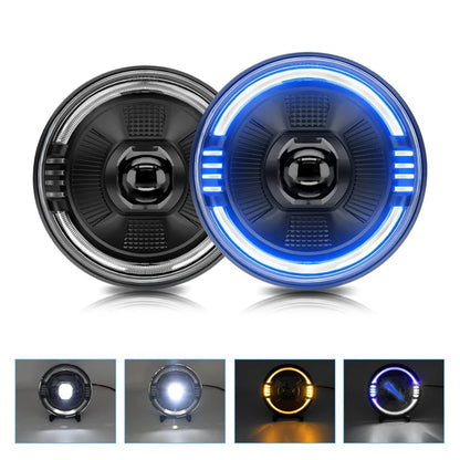 💫ART.4880 Fari Anteriori Rotondi LED per Jeep Wrangler JK LJ CJ TJ💫