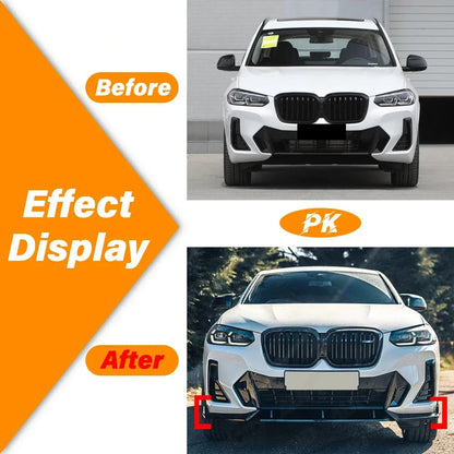 💫ART.5070 Splitter Anteriore per Bmw X3 G01 X4 G02 M-Pack 2022-2024💫