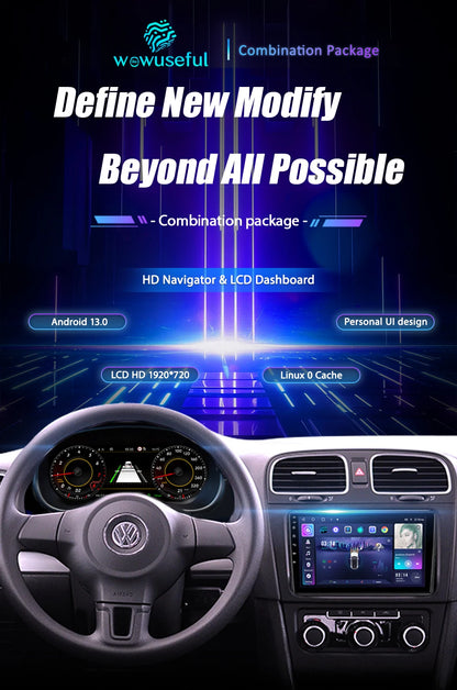 💫ART.3427 Cockpit virtuale digitale LCD per VW Golf 6 MK6 2010-2014💫