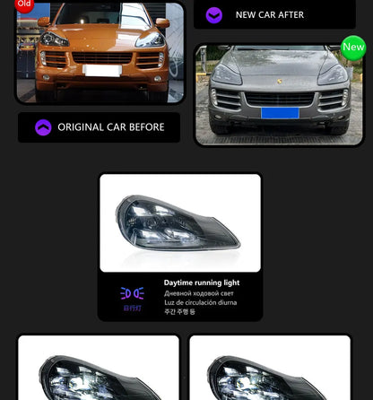 💫ART.4859 Fari Anteriori LED Dinamici per Porsche Cayenne 2007-2010💫