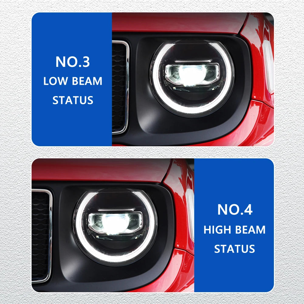 💫ART.3864 Fari anteriori per Jeep Renegade 2016-2023💫