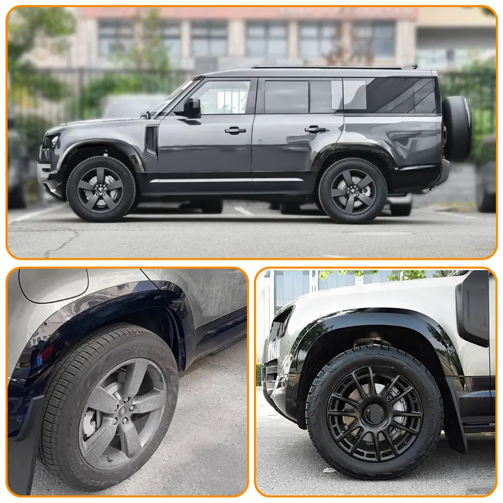 💫ART.8462 Parafanghi per Land Rover Defender 90 110 130 L663 Nero 2020+💫