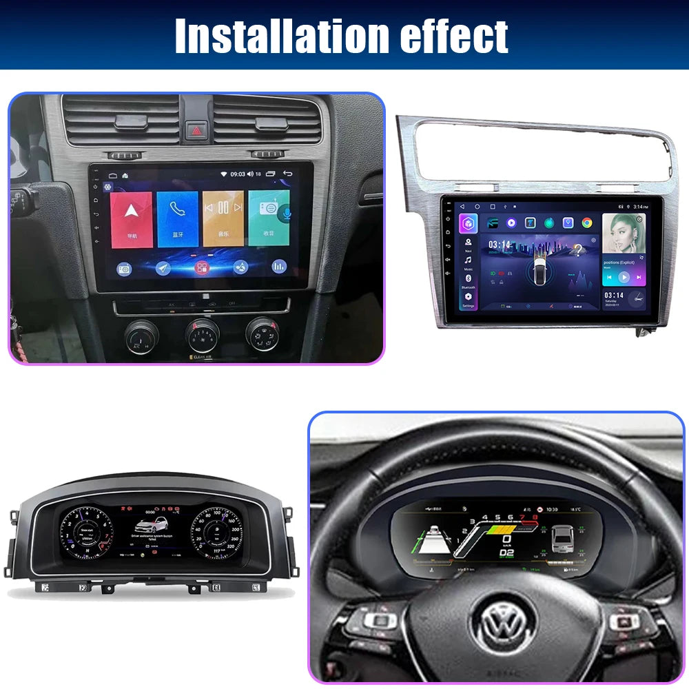 💫ART.3426 Cockpit virtuale digitale LCD per VW golf7 7.5 2013-2020💫