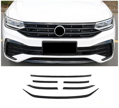 💫ART.5078 Kit Modanature Paraurti Anteriore per Tiguan MK2 22-23 Nero Lucido💫