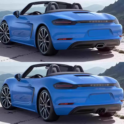 ⭐TERMINALI DI SCARICO SPORTIVI NERI PER Porsche Cayman 718 + Boxster 982 (2016+)⭐