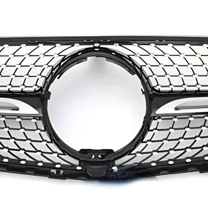 💫ART.5114 Griglia Anteriore Nera Lucida Stile Diamond GT Mercedes GLC 15-19💫