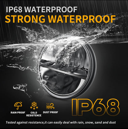 💫ART.4882 Fari Anteriori LED (Hi-Low) Segnale di Girata per Jeep Wrangler 4x4💫