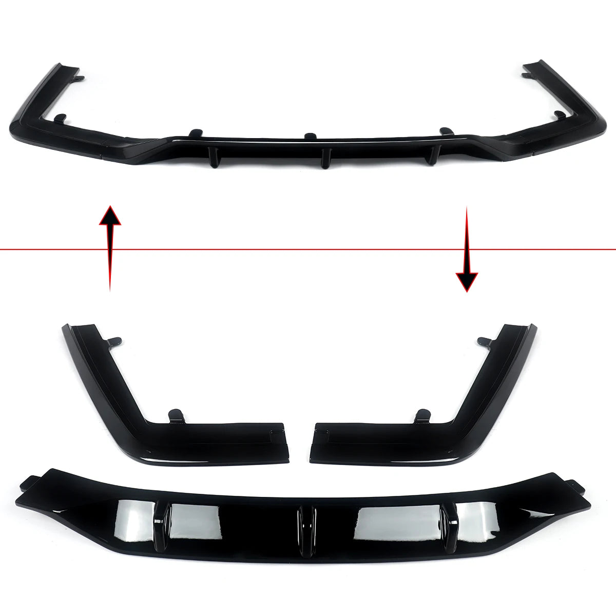 💫ART.8460 Diffusore look M Performance per BMW serie 7 G11 G12 Nero Lucido💫