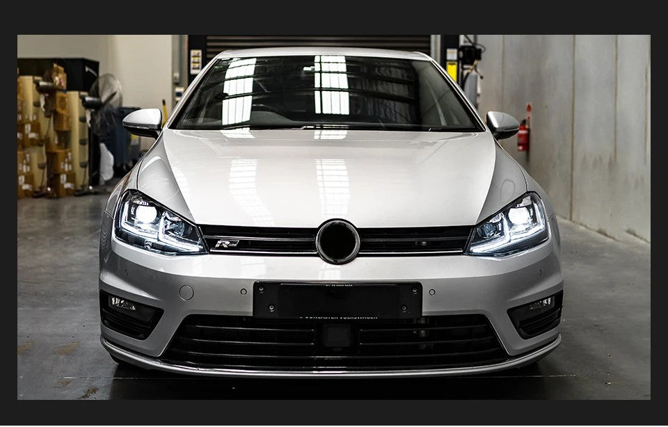 💥ART.3976 FARI LED AKD PER VW GOLF 7 MK7 2013-2016 DRL LENTE DINAMICA💥