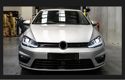💥ART.3976 FARI LED AKD PER VW GOLF 7 MK7 2013-2016 DRL LENTE DINAMICA💥