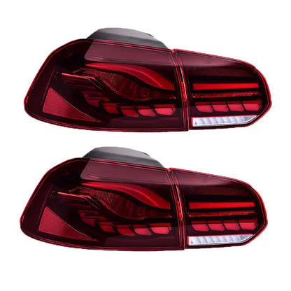 💎FANALI POSTERIORI ADATTI PER VW GOLF VI 2009-2013 ROSSO💎