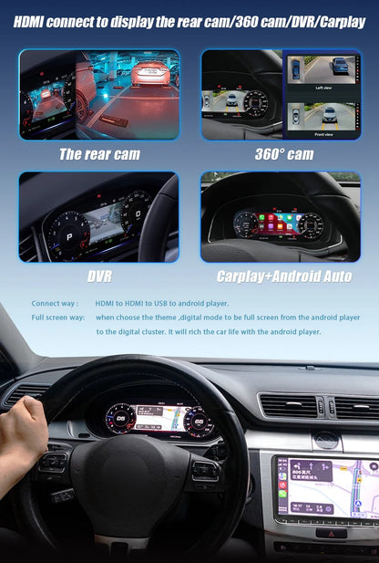 💫ART.3991 Cockpit virtuale digitale LCD per VW Sharan 2012-2019💫