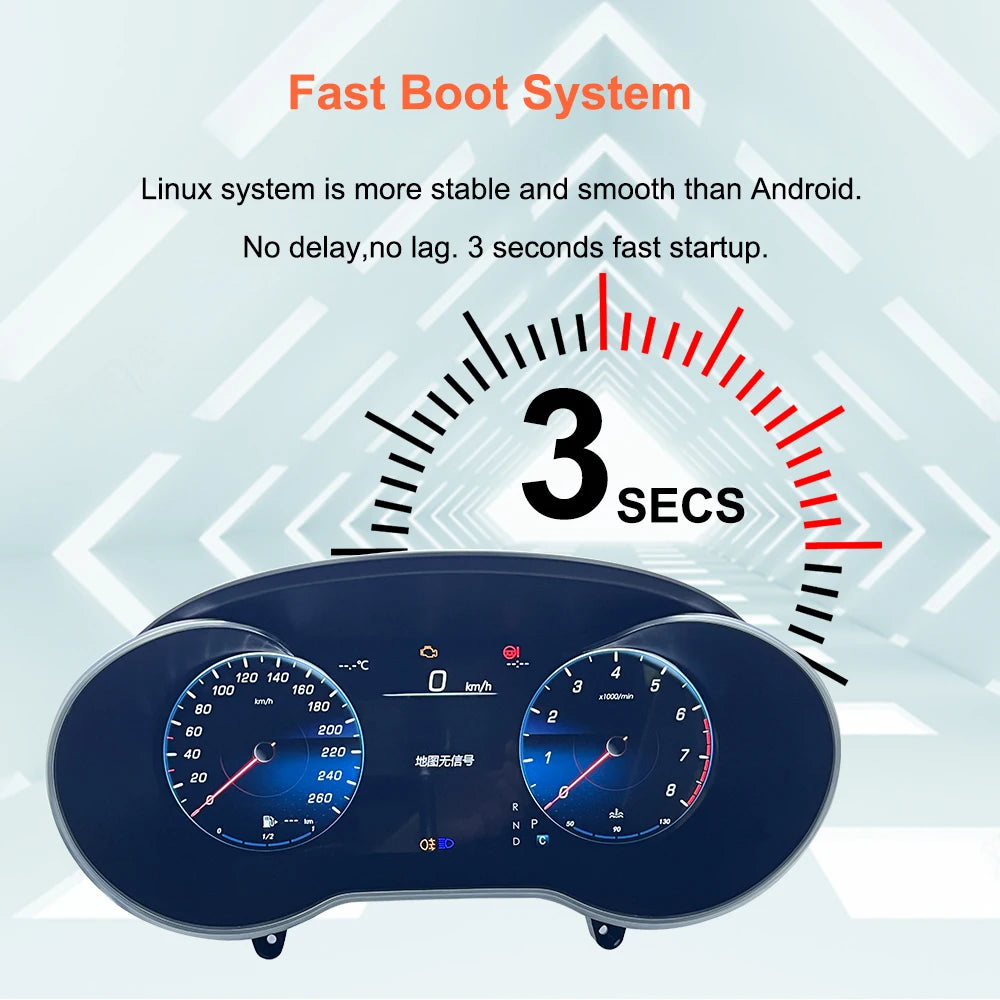 💫ART.5014 12.3" Virtual Cockpit LCD Per Mercedes Benz C/GLC 2015-2018💫