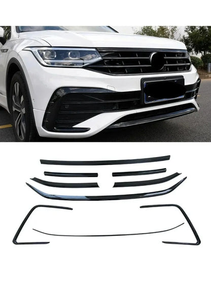 💫ART.5078 Kit Modanature Paraurti Anteriore per Tiguan MK2 22-23 Nero Lucido💫