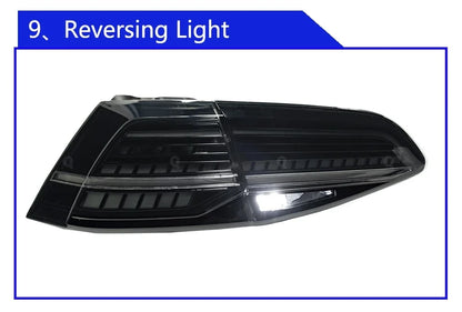 💥ART.3992 FANALI POSTERIORI LED DINAMICI PER VW GOLF 7 2013-2021 7.5 UPGRADE💥