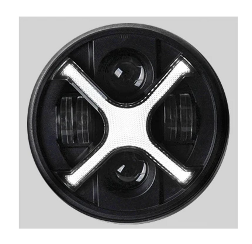 💫ART.4472 Faro LED fumé tipo X Luce con Luci Angel Eyes per Motocicletta 💫