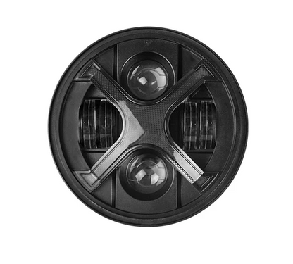 💫ART.4472 Faro LED fumé tipo X Luce con Luci Angel Eyes per Motocicletta 💫