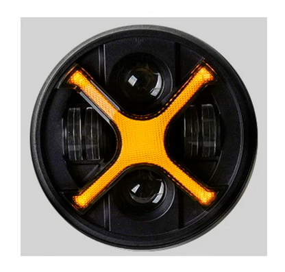 💫ART.4472 Faro LED fumé tipo X Luce con Luci Angel Eyes per Motocicletta 💫