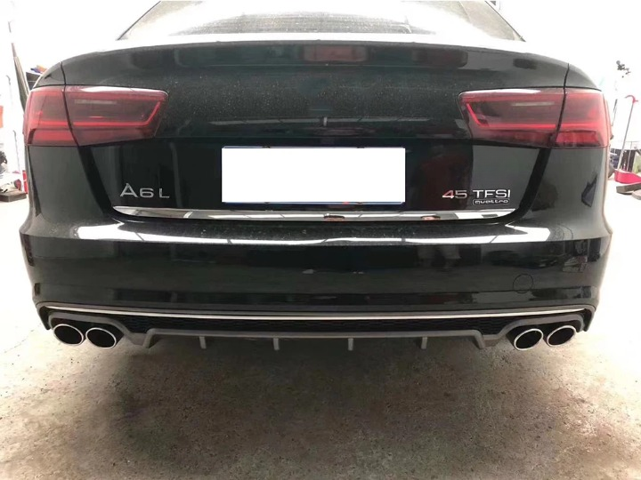 💫ART.4583 Diffusore + Terminali di Scarico adatto per Audi A6 C7 2016-2018💫