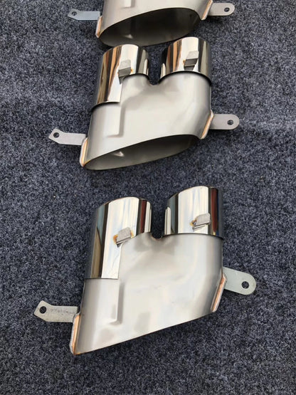 💫ART.4583 Diffusore + Terminali di Scarico adatto per Audi A6 C7 2016-2018💫