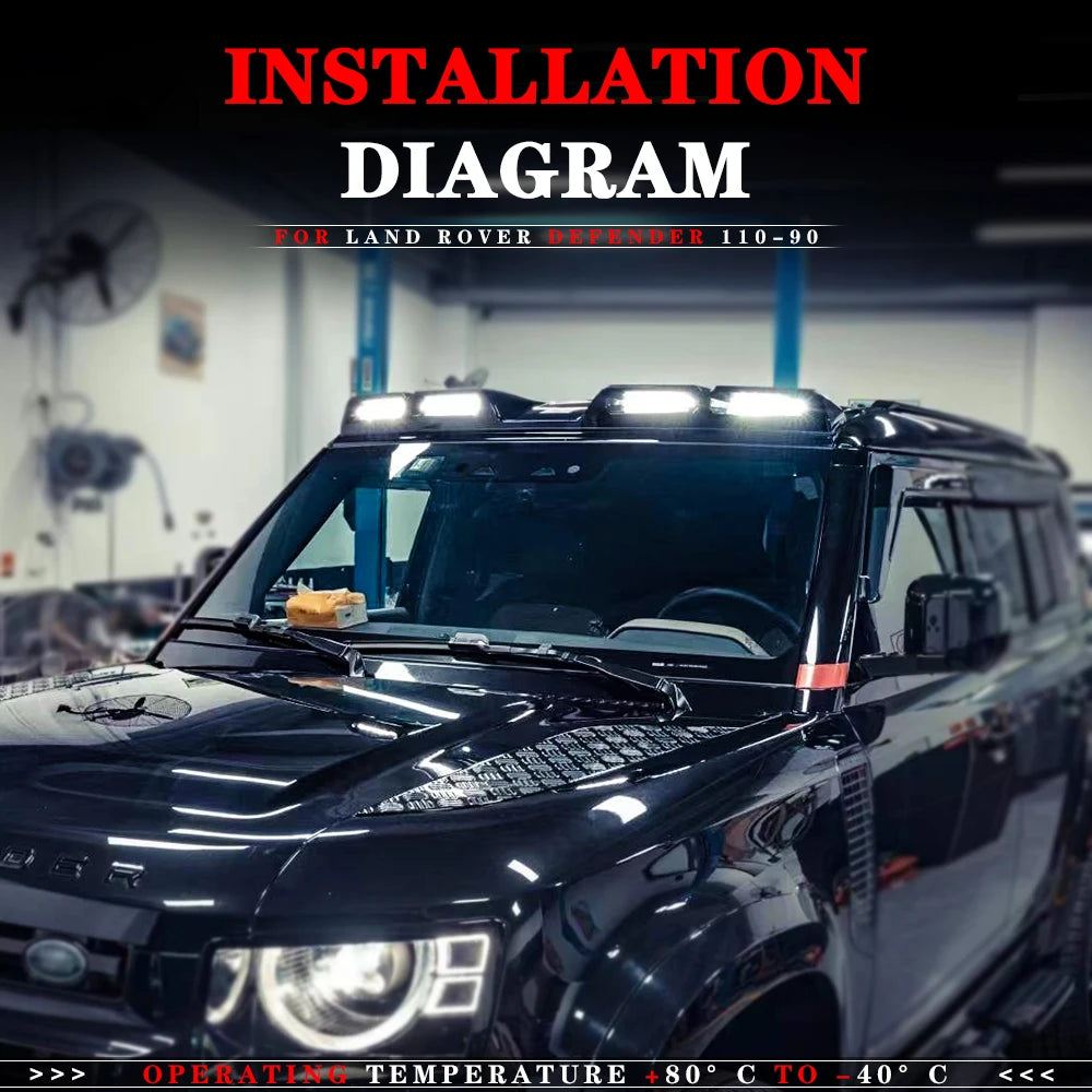💫ART.8468 Barra Luminosa sul Tetto LED per Land Rover Defender 2020+💫
