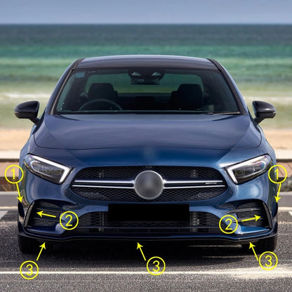 💫ART.5097   7 Pz/set Splitter per Mercedes Classe A W177 A35 AMG 2018+💫