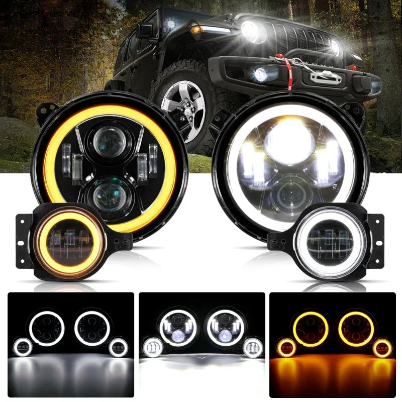 💫ART.5130 Fari Fendinebbia LED di segnalazione di marcia diurna Jeep WRANGLER💫
