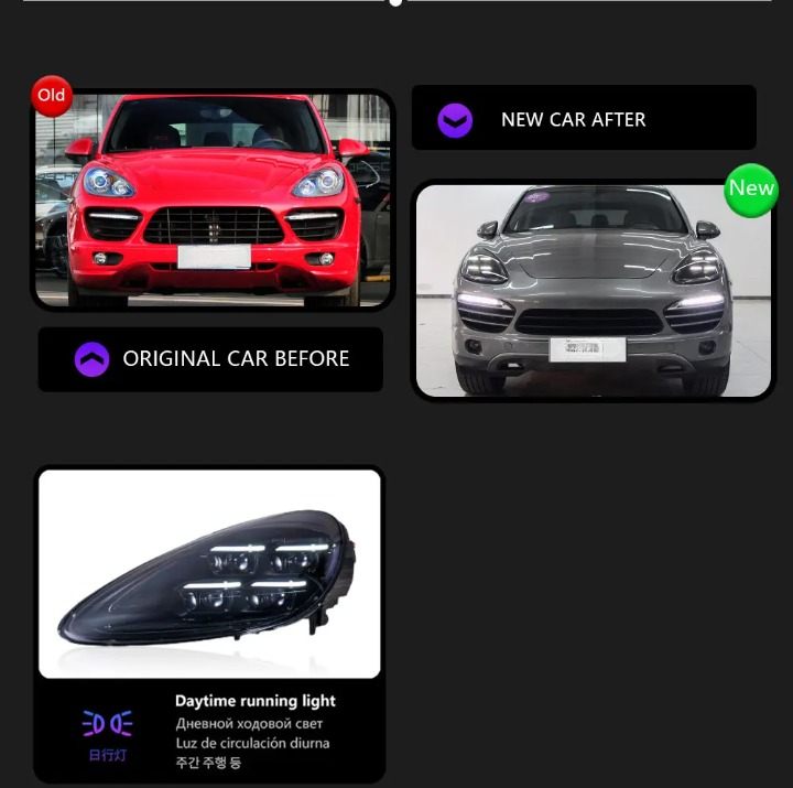 💫ART.4410 Fari Anteriori LED adatto per Porsche Cayenne 2011-2014 958💫