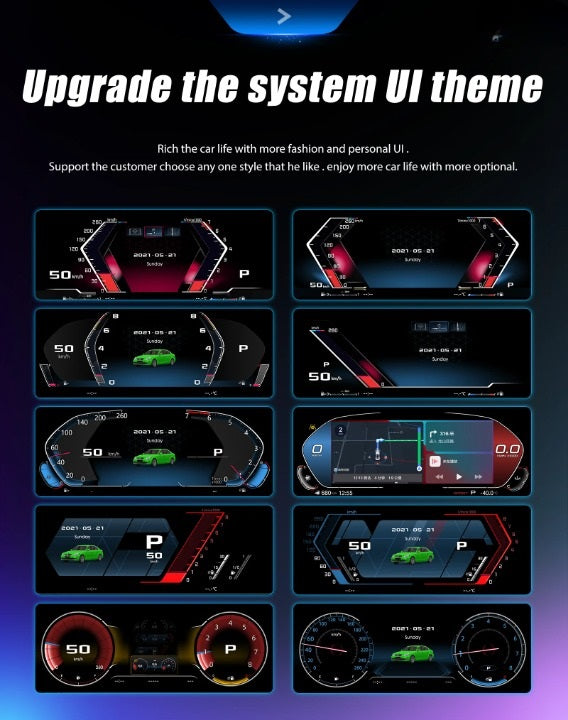 💫ART.3964 Linux Cockpit virtuale digitale LCD BMW X5 Series E70 E71 2006-2013💫