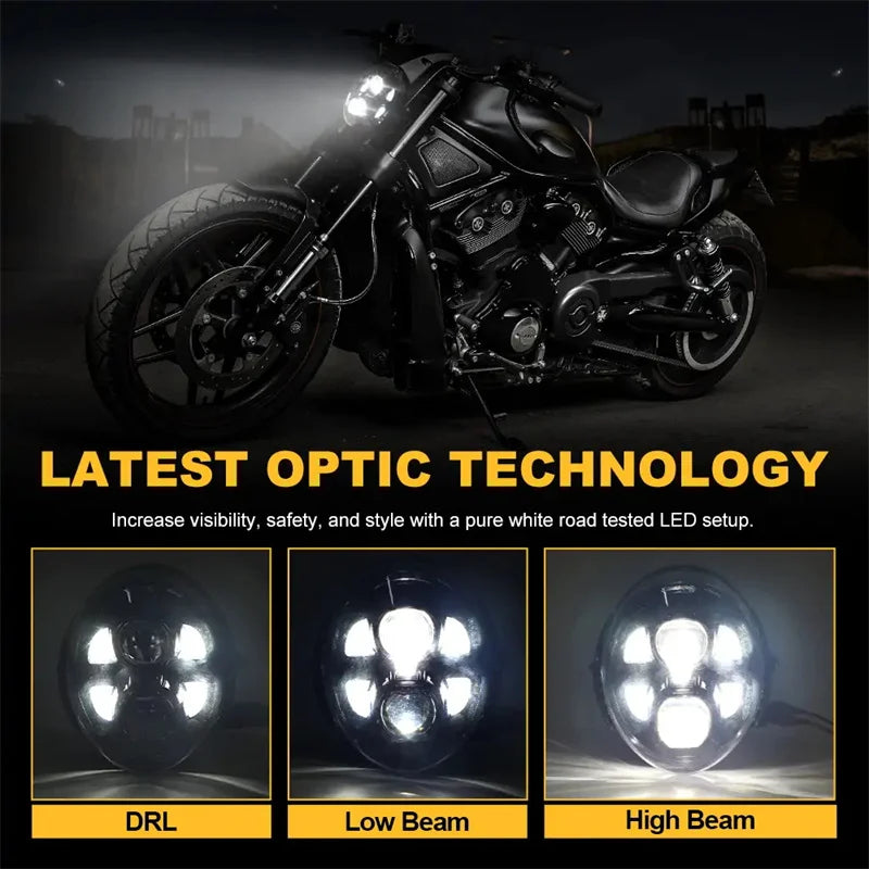 💫ART.4466 Faro Anteriore per Harley Davidson V-Rod VRSC VRSCA VRSCB 2002-2017💫