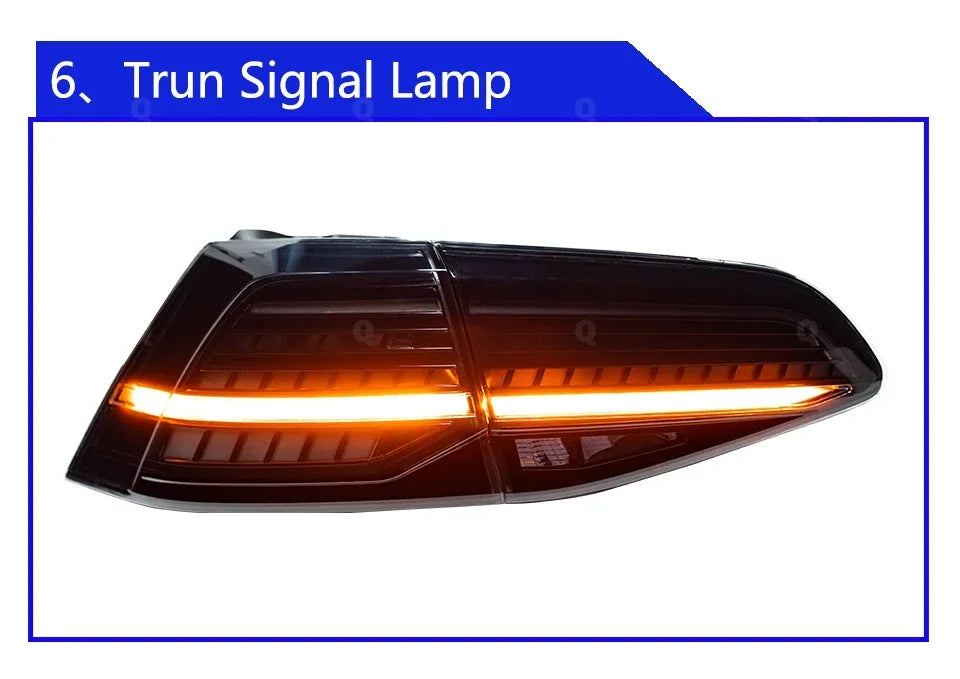 💥ART.3992 FANALI POSTERIORI LED DINAMICI PER VW GOLF 7 2013-2021 7.5 UPGRADE💥