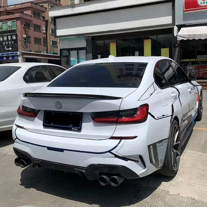 DIFFUSORE + PEZZI DI SCARICO NERO ADATTO A BMW SERIE 3 G20 / G20 2019-2022