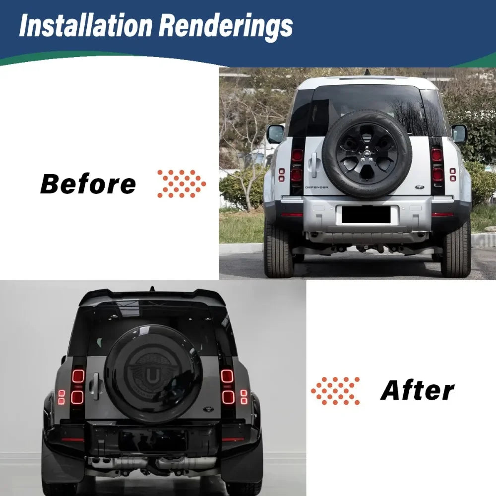 💫ART.5093 Spoiler Tetto Land Rover Defender L663 2019-2022💫