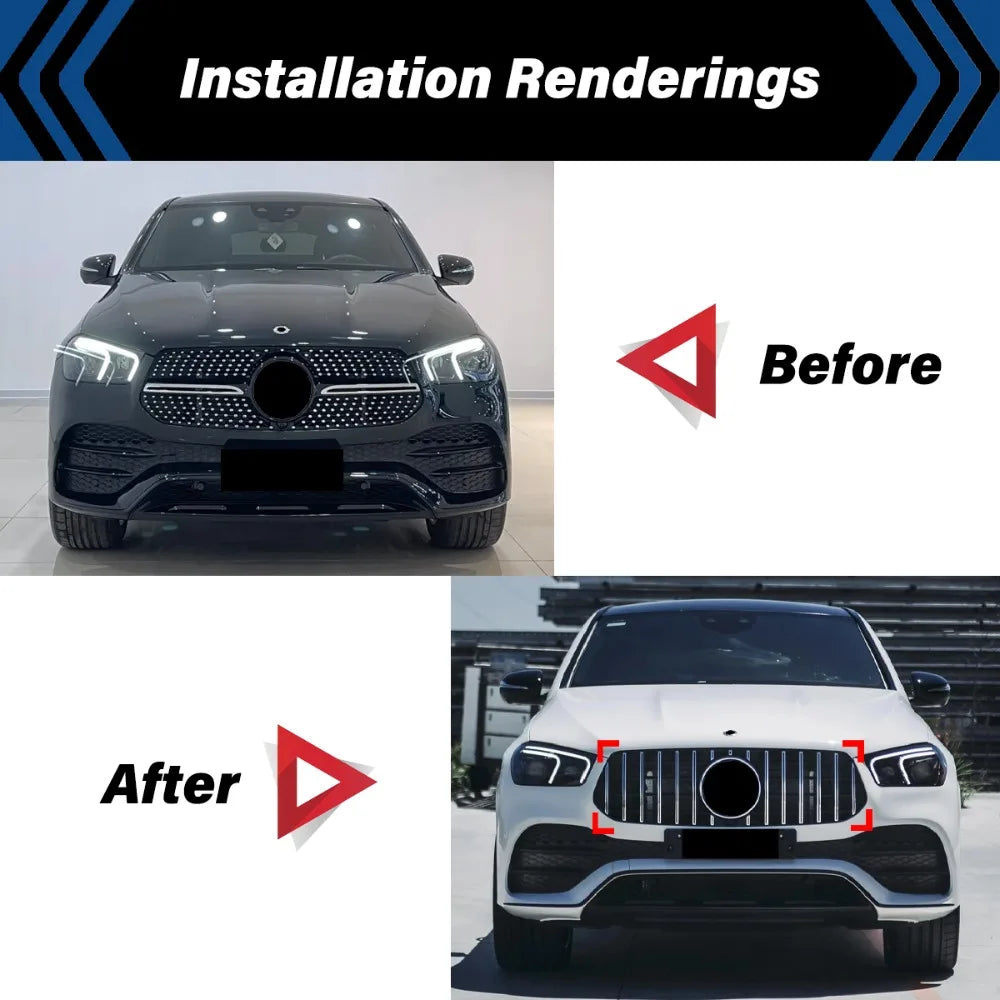 💫ART.5074 Griglia Sportiva GT per Mercedes Benz GLE W167 Coupe 2019-2023💫