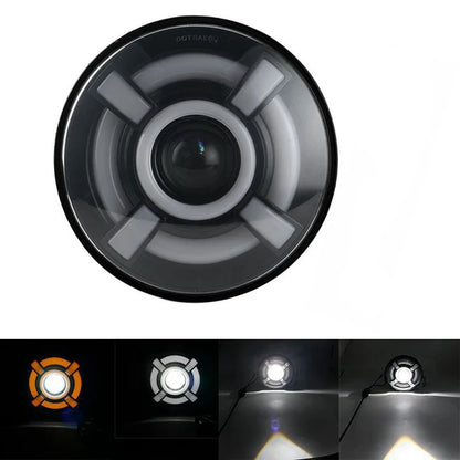 🔥pollici Moto auto Led faro con indicatore di direzione ambra per JeepWRANGLE🔥
