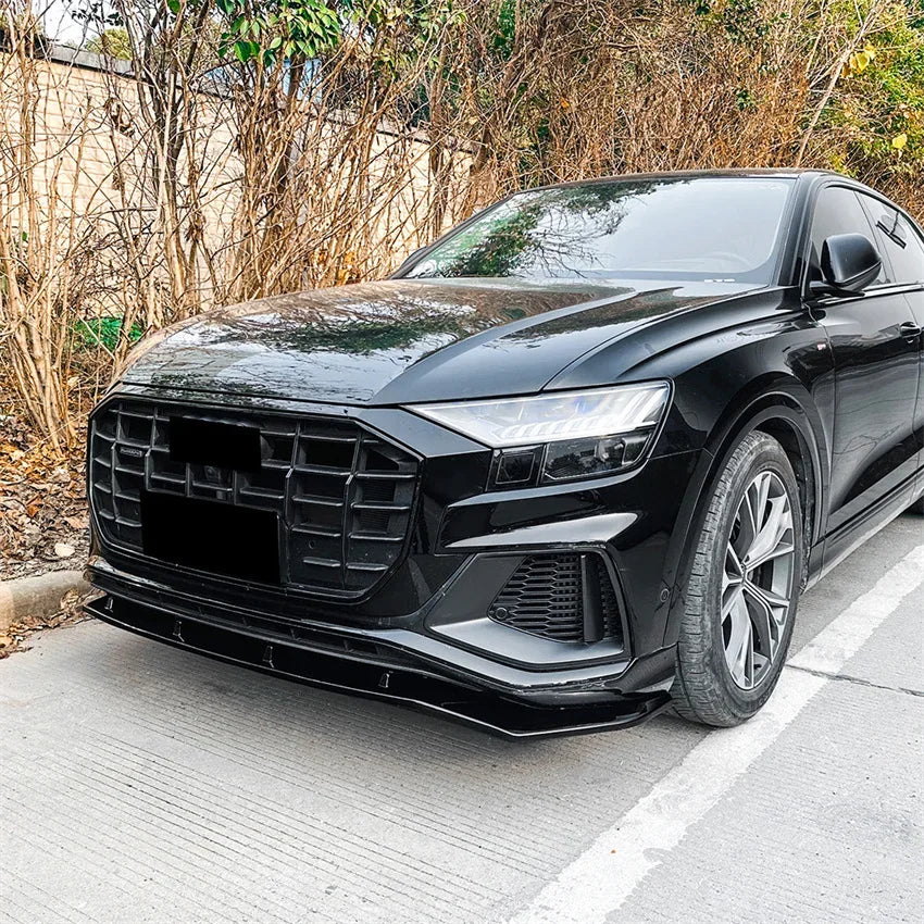💫ART.8712 Splitter Anteriore Nero Lucido per Audi Q8 SQ8 S-Line 2018-2023💫