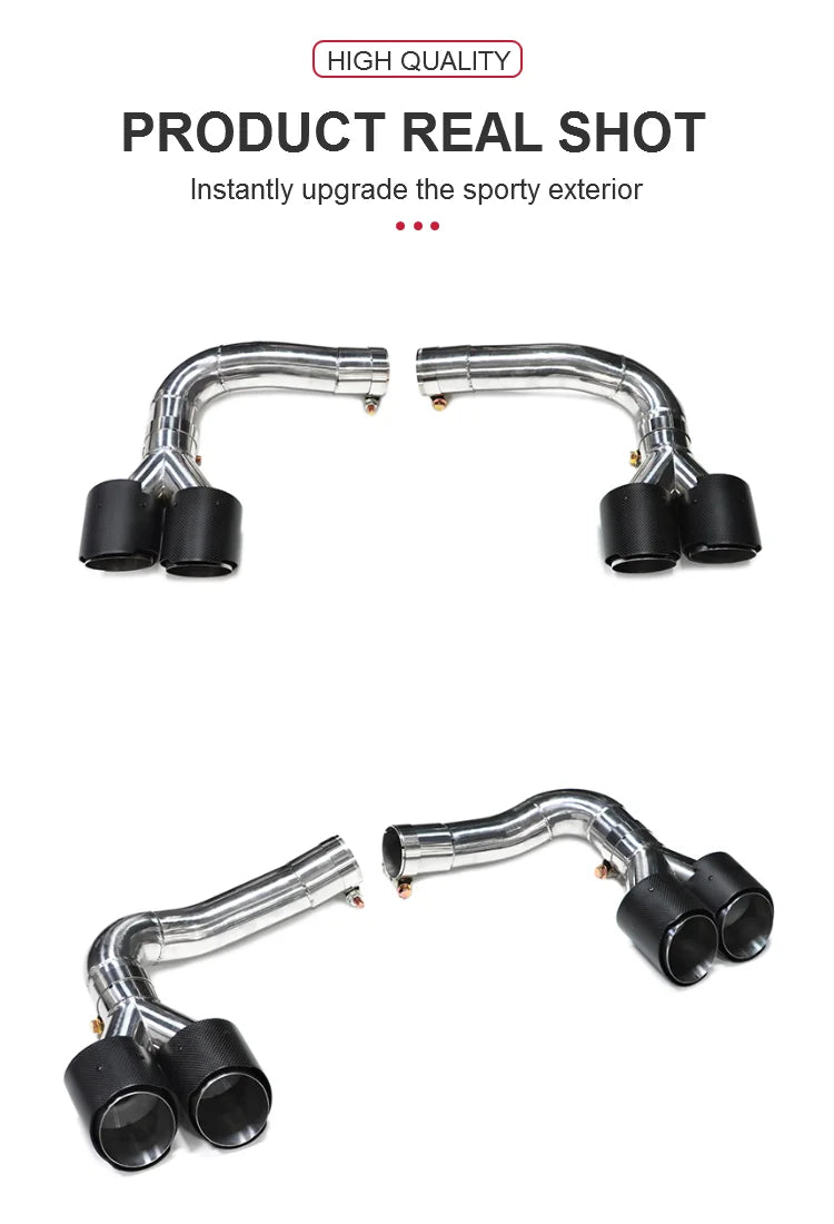💫Terminali di Scarico Stile SQ8 Quad in Carbonio per Audi Q8 2019-2023💫