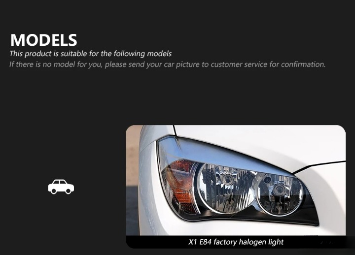 💫ART.4579 Fari Anteriori LED (Angel Eye) adatto per BMW X1 E84 2011-2015💫