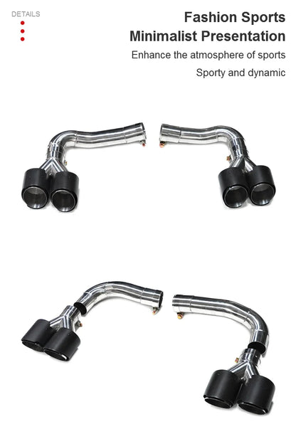 💫Terminali di Scarico Stile SQ8 Quad in Carbonio per Audi Q8 2019-2023💫