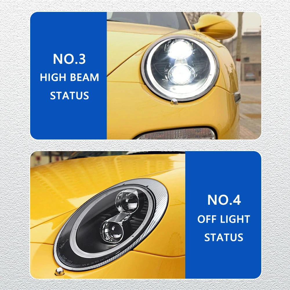 💫Fari Anteriori Full LED per Porsche 911 997 2005-2009💫