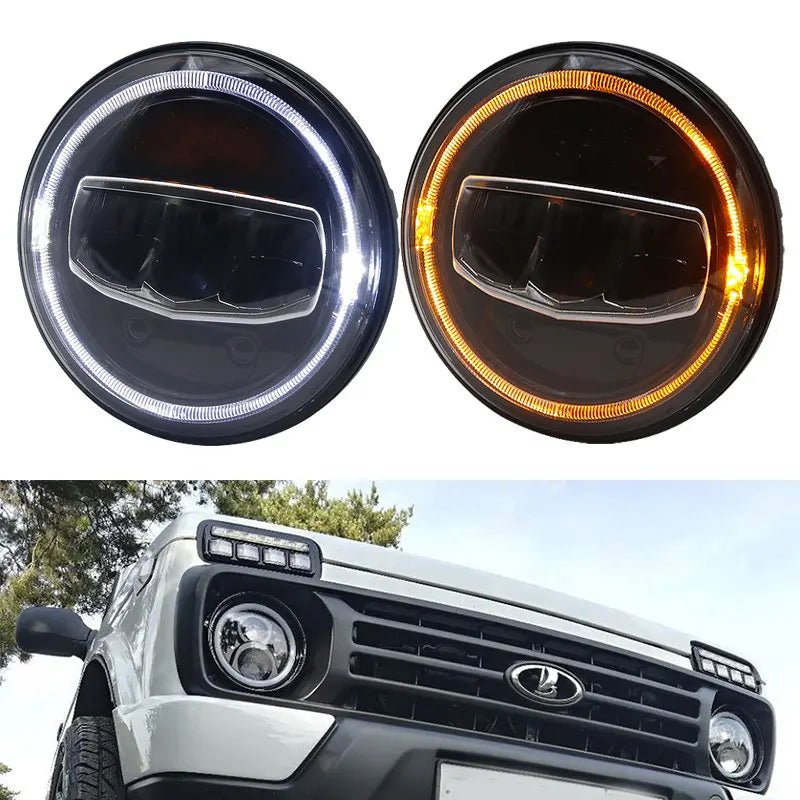 💫ART.4876 Fari Anteriori LED (Halo) per Jeep Wrangler JK TJ CJ💫