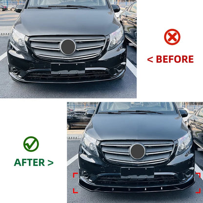 💫ART.8081 Splitter Anteriore per Mercedes Benz Vito W447 2016-2023💫