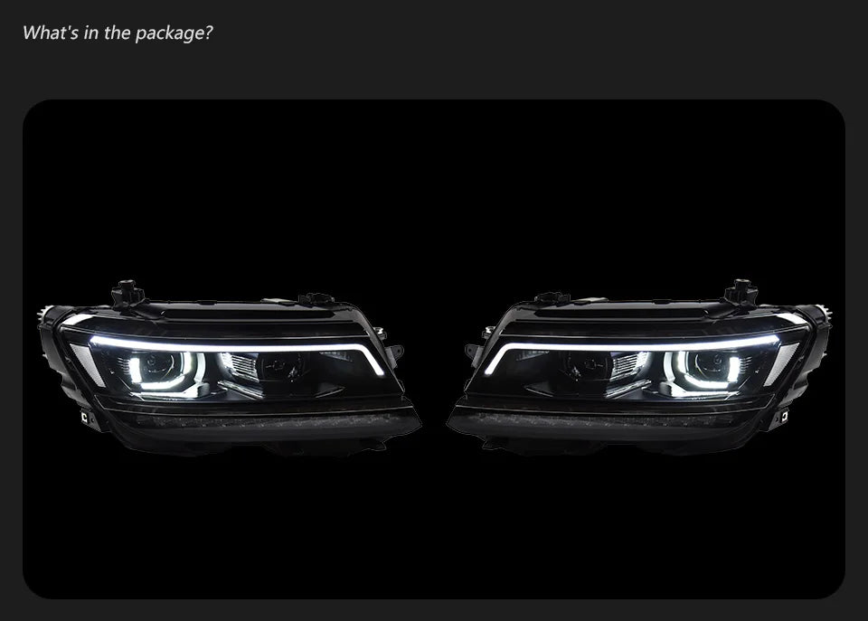 💥ART.4008 FARI LED BI-XENON CON ANGEL EYES PER VW TIGUAN 2017-2021💥