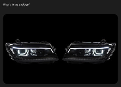 💥ART.4008 FARI LED BI-XENON CON ANGEL EYES PER VW TIGUAN 2017-2021💥