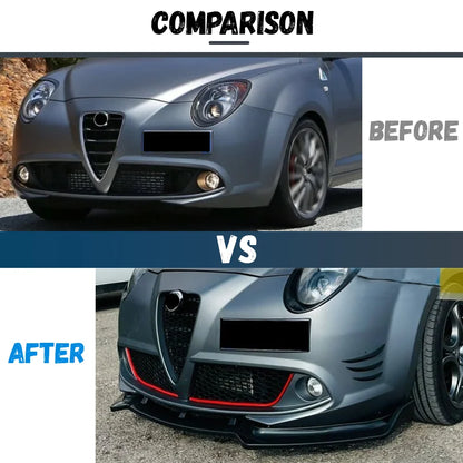 💫ART.8201 Splitter Anteriore per Alfa Romeo Mito 2009-2016 JTDM TB QV💫