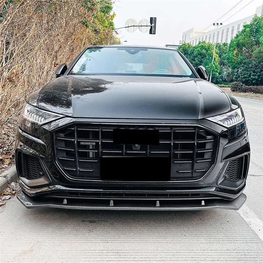 💫ART.8715 Splitter Anteriore Carbon Look per Audi Q8 SQ8 S-Line 2018-2023💫