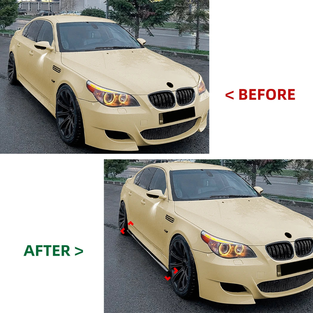 💫 Sotto minigonne per BMW Serie 5 E60 E61 M Sport 2005-2010 Nero Lucido💫